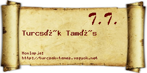 Turcsák Tamás névjegykártya