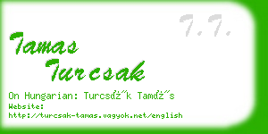 tamas turcsak business card